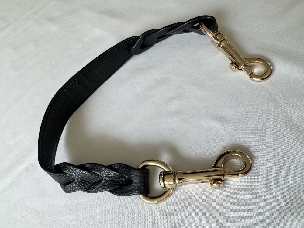 Coach Braided Short Leather Replacement Strap Gold Hardware
